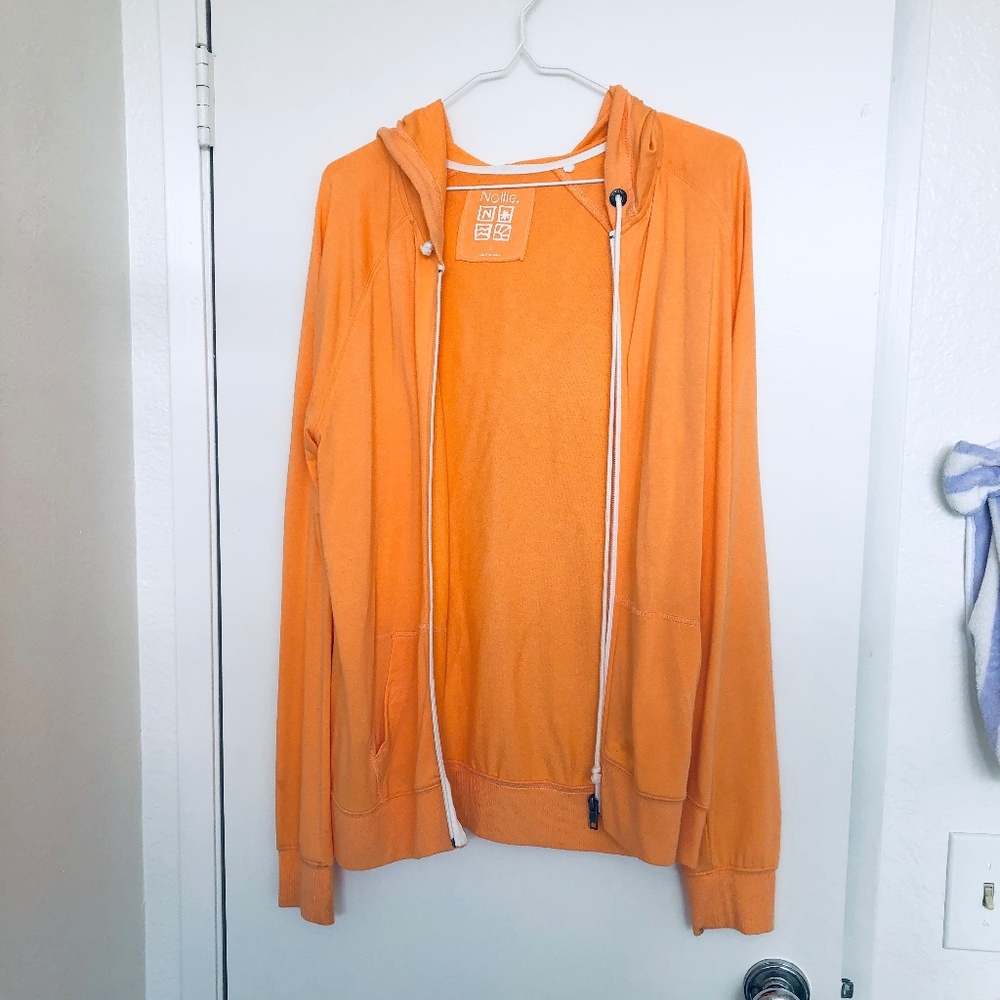 Orange White Nollie Packsun Hoodie Jacket